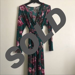 Maxi Dress, long sleeve,